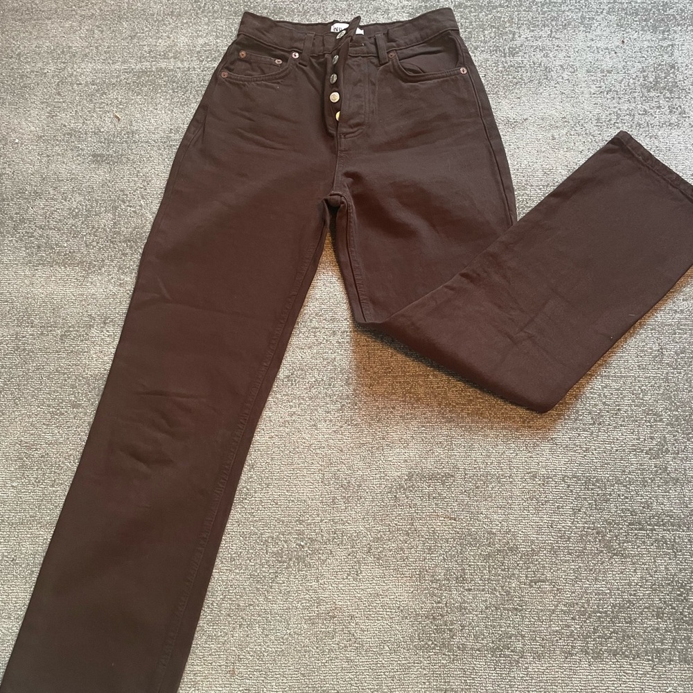 ZARA brown high waisted jeans US 2